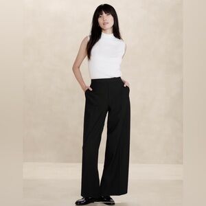 Banana Republic Wide Leg Crop | Black | Size 4P (petite)